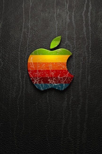 apple logo scratched
